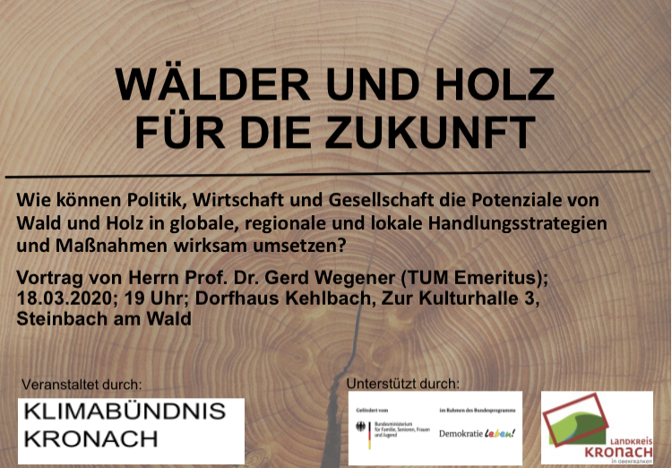 Vortrag Wälder und Holz für die Zukunft