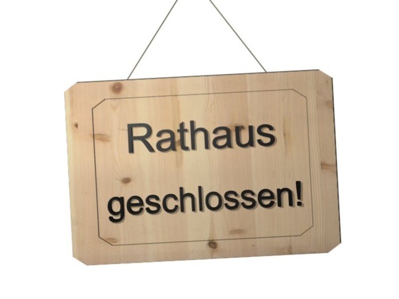 Rathaus geschlossen