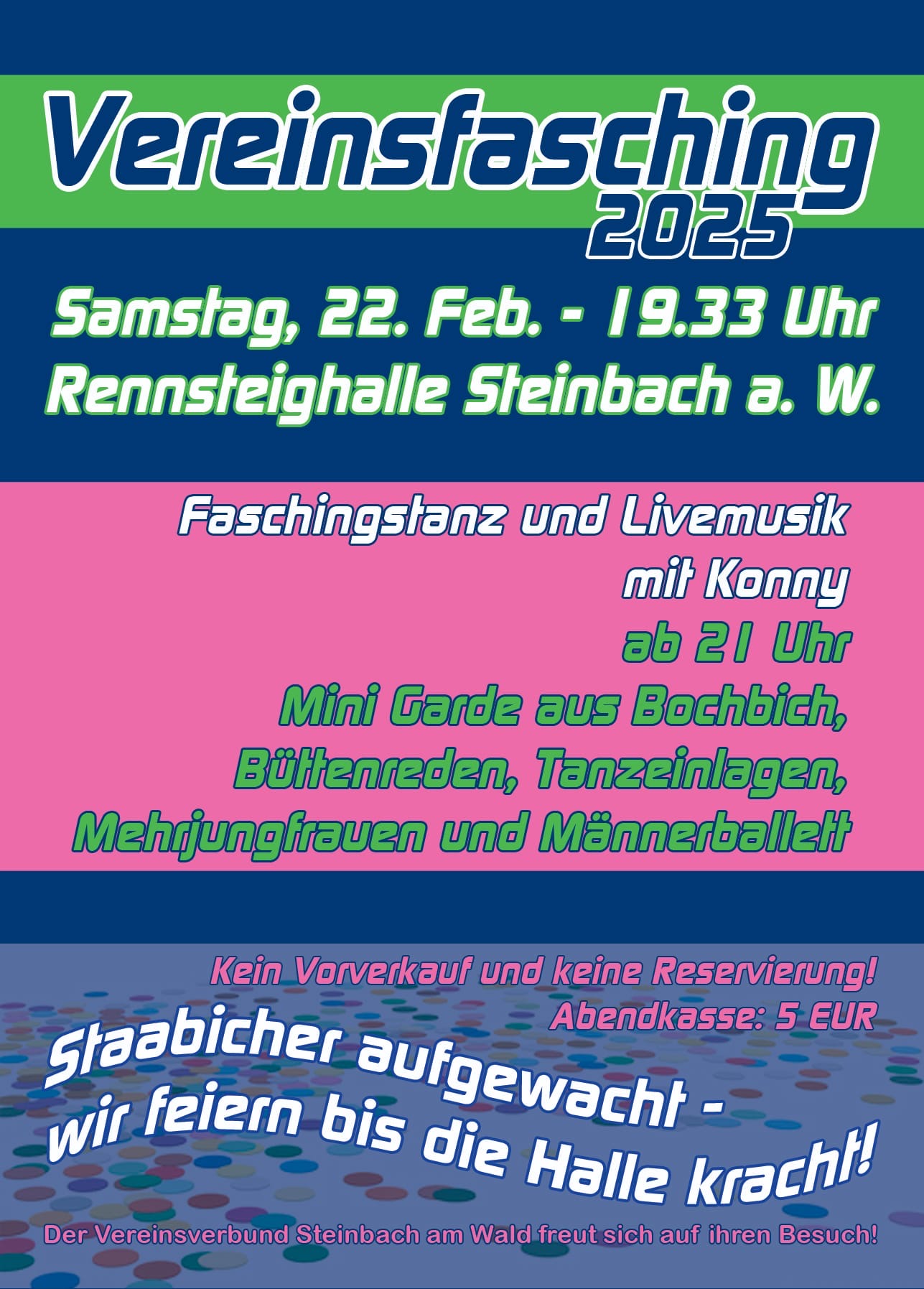 VVB-Fasching am 22.02.2025 in der Rennsteighalle