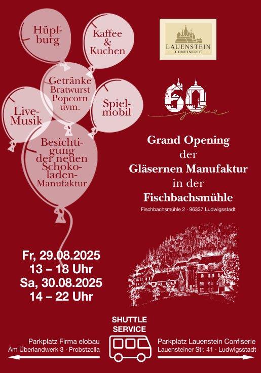 60 Jahre Gläserne Manufaktur Fischbachsmühle - Confiserie Lauenstein